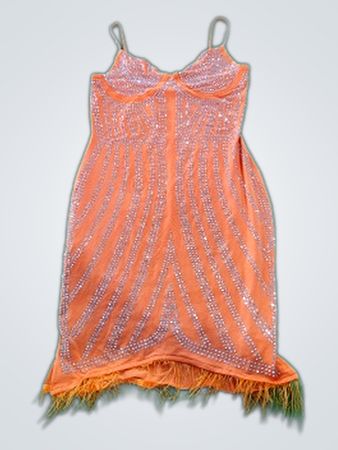 Orange Beaded Dress
