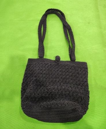 Gray Crochet Handbag