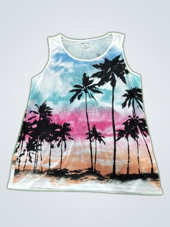 White Stag Palm Tree Print Tank Top