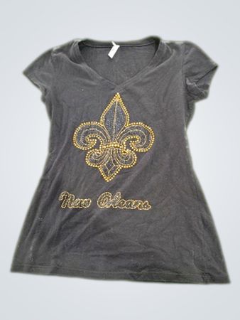 Reserved New Orleans Fleur-de-Lis V-Neck T-Shirt