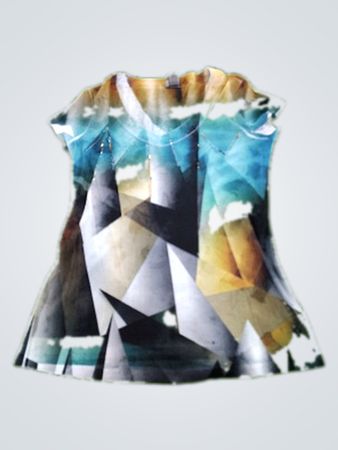 Mercury Polyester Geometric Print Top