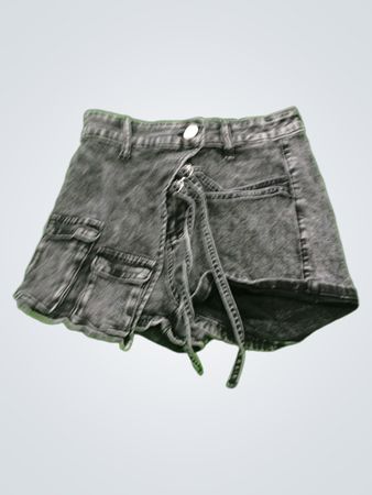 Gray Denim Shorts