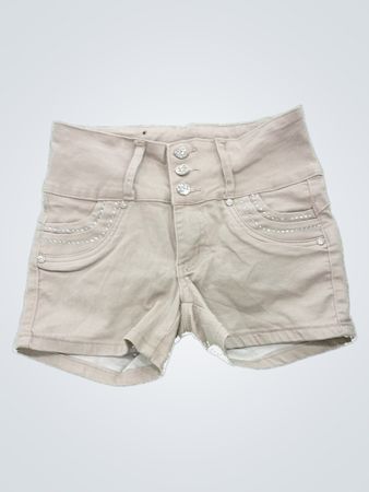 Tan Shorts with Rhinestones