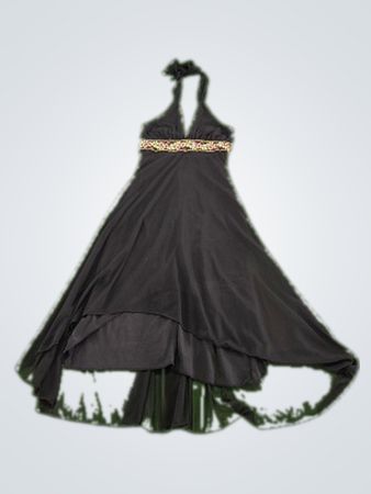 My Michelle Black Halter Midi Dress