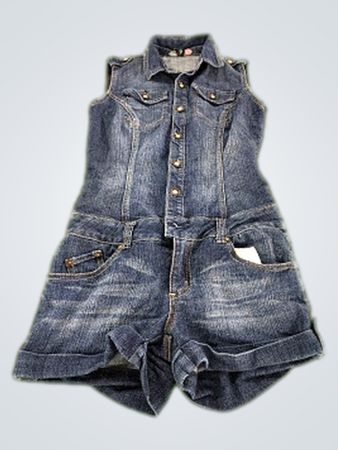 Denim Vest with Shorts