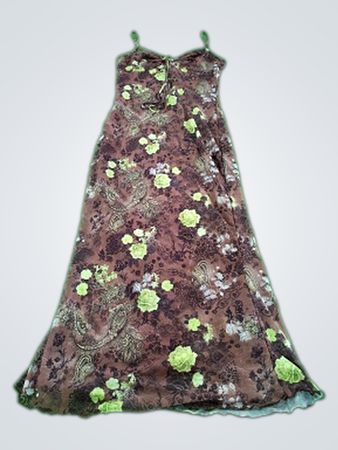 Brown Floral Dress