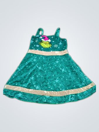 Green Swim Dress with Grinch Design
