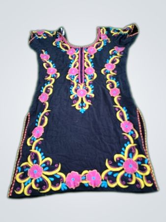 Embroidered Black Dress