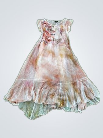 Cal Style Floral Tie-Dye Dress