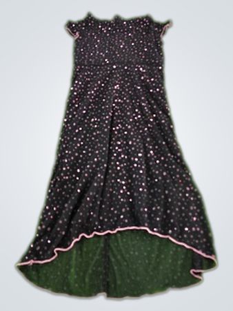Sparkles Black Dress with Pink Dots