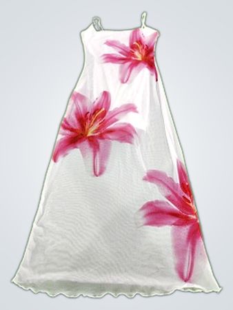 White Floral Nightgown