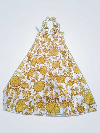 Yellow Floral Pattern Dress