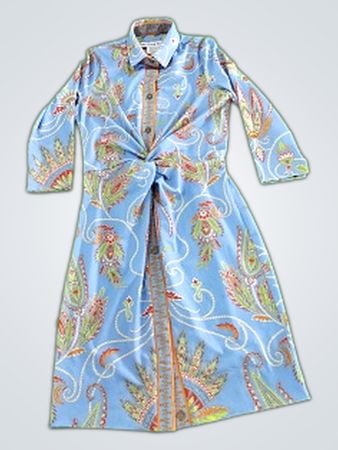 Gretchen Scott Blue Paisley Dress
