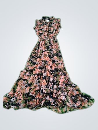 MISA Floral Ruffled Dress