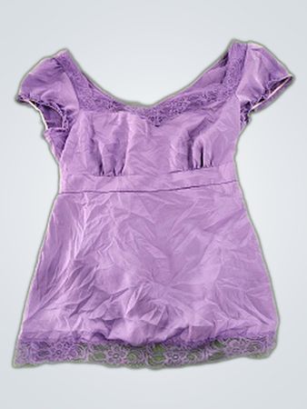 Purple Lace Trimmed Top