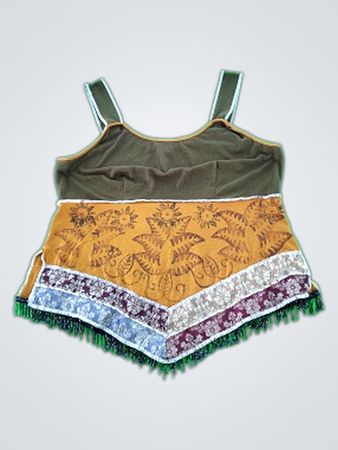 Hand Jive Brown Fringed Top