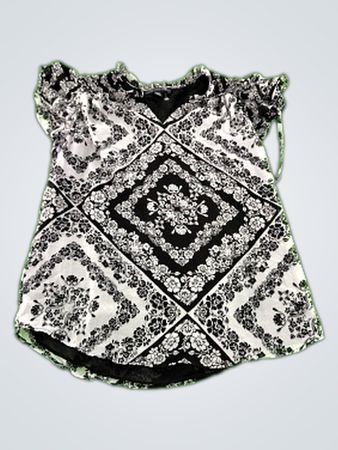 joan vass black and white top