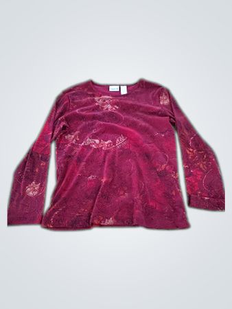 Chico's Red Long-Sleeve Top