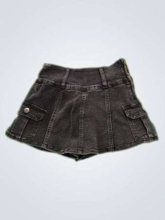 Black Denim Skirt
