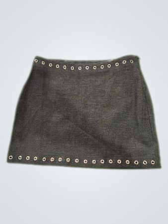 Black Skirt with Silver Grommets
