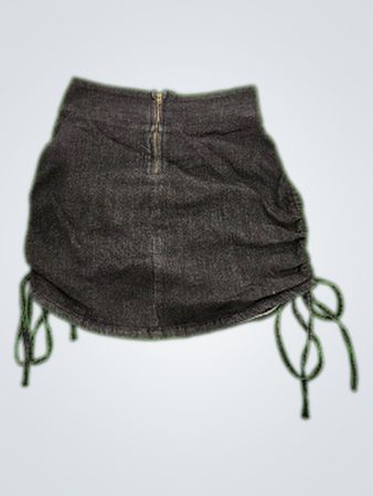 Black Denim Skirt