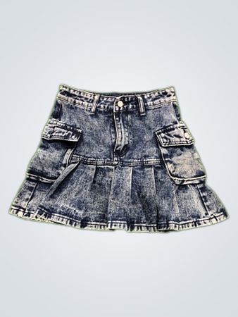 Gray Denim Skirt