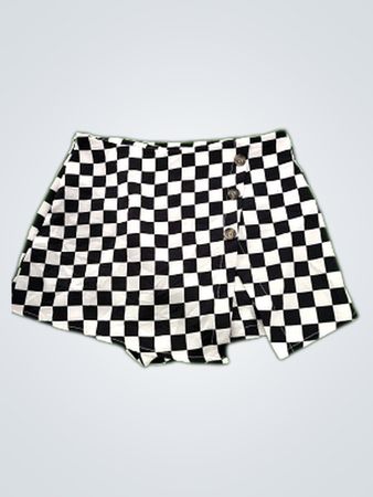 Black and White Checkered Shorts