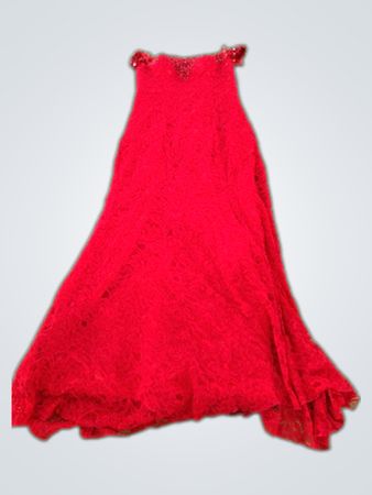 Babyonline Red Lace Maxi Dress