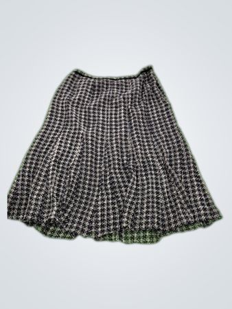 Anne Klein Black and White Houndstooth Skirt
