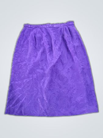 Adrianna Papell Purple Pleated Silk Skirt