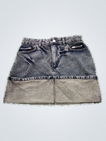 Unbranded Panelled Denim Mini Skirt