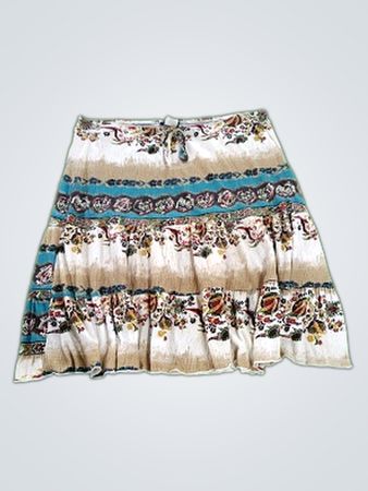 Wet Seal Printed Tiered Skirt