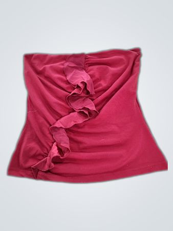 susana monaco ruffled tube top