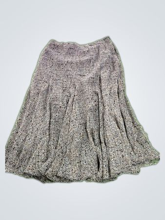 Jones New York Grey Silk Midi Skirt