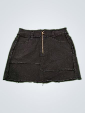 Black Denim Skirt