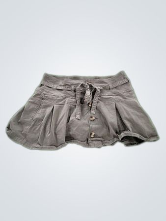 American Eagle Grey Pleated Mini Skirt
