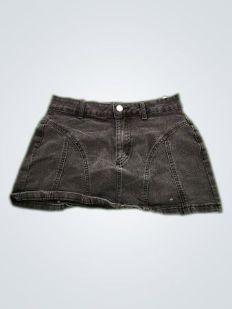 Black Denim Skirt