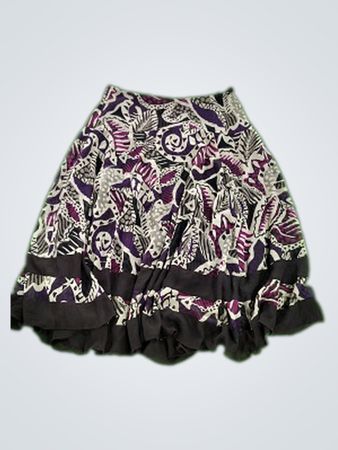Purple Floral Skirt