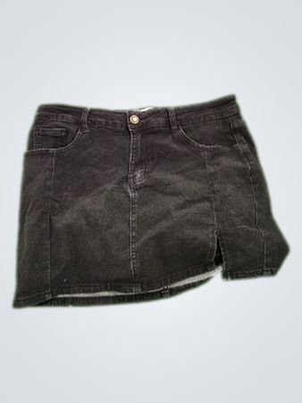 Aluvamia Black Denim Skirt