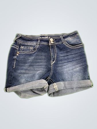 Wallflower Embroidered Denim Shorts