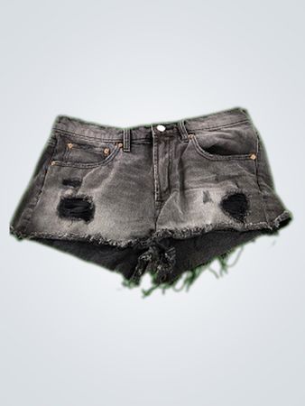 BDG Distressed Mid-Rise Denim Shorts