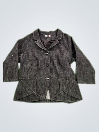 Boom Boom Gray Peplum Top