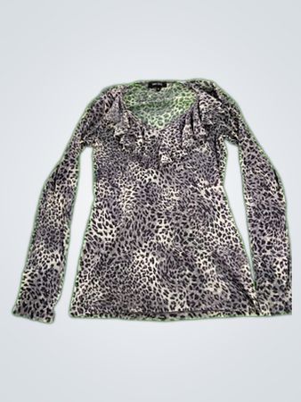 Karen Kane Leopard Print Long Sleeve Top