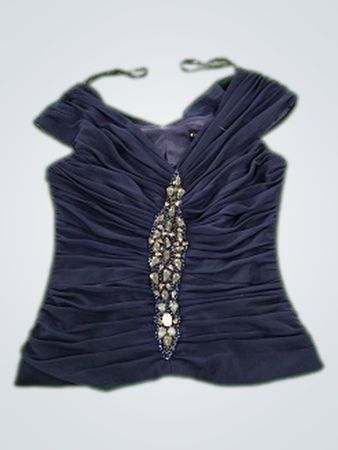 Cachet Navy Blue Blouse