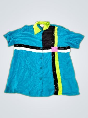 Diane Gilman Blue and Green Shirt