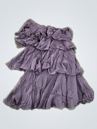 Gray Ruffled Dress
