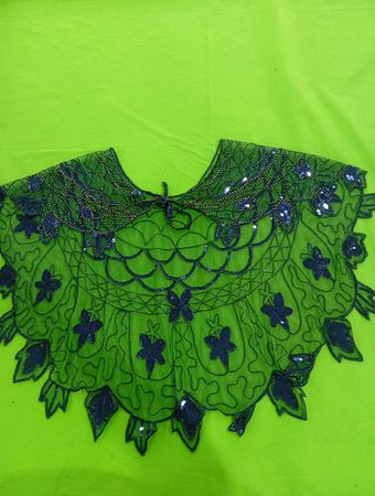 Green Embroidered Cape
