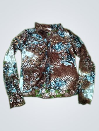 Long-Sleeve Floral Blouse