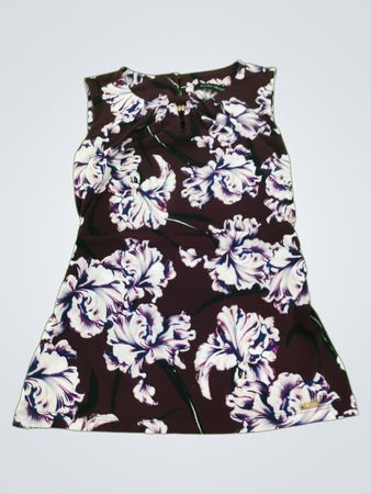 Ivanka Trump Floral Print Sleeveless Mini Dress