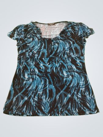Perception Concept Printed Short Sleeve Blouse